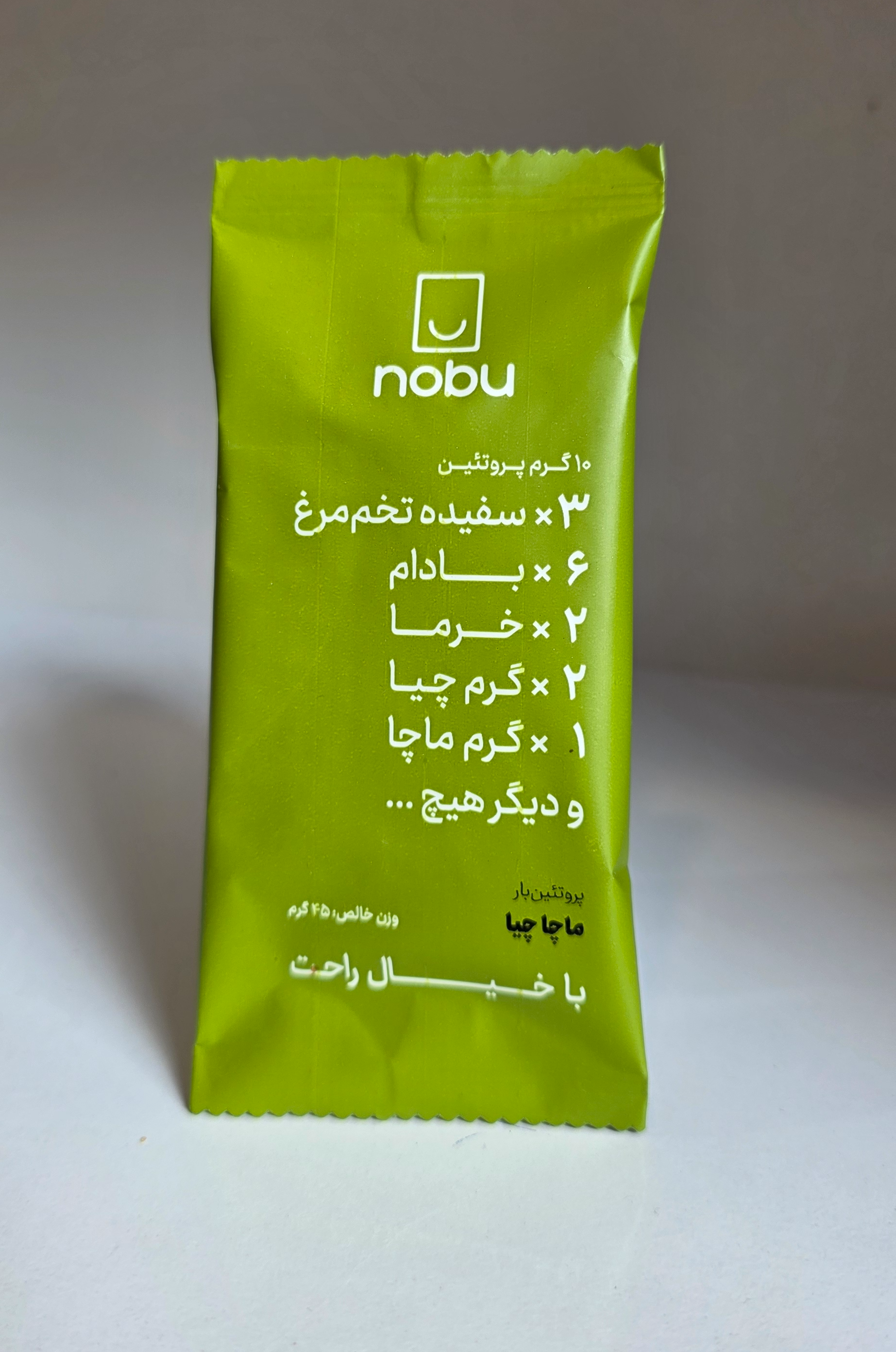 پروتیین بار ماچا چیا نوبو